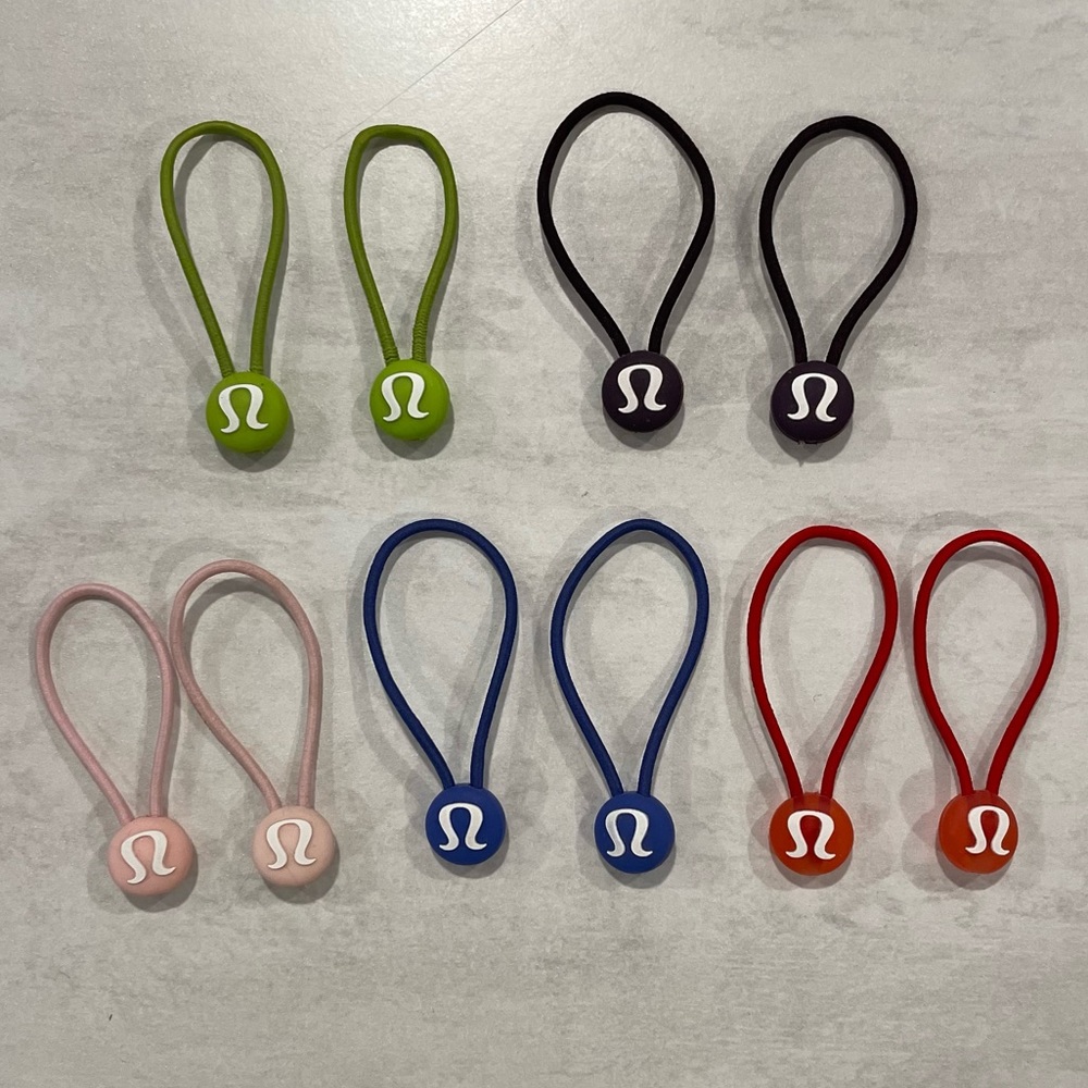 SOLD -- Vintage 🍋 Lululemon hair ties zipper pull lot rare - Picture 3 of 6